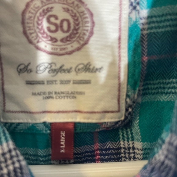 Authentic American Heritage Petite XL Green plaid Flannel Button Down casual - Picture 5 of 8